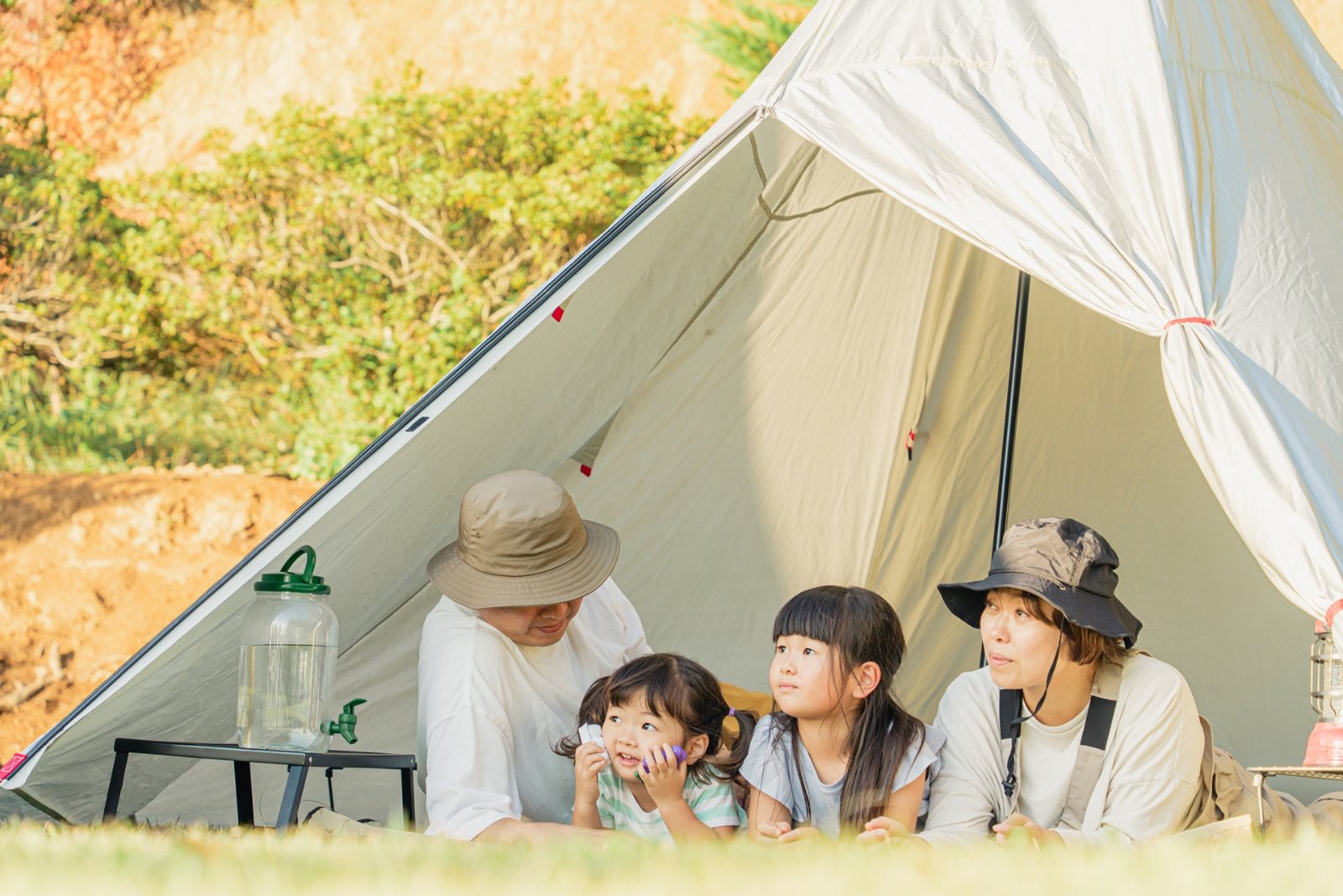 家族でテント体験